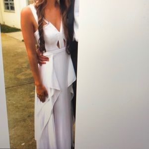 BCBG white formal dress